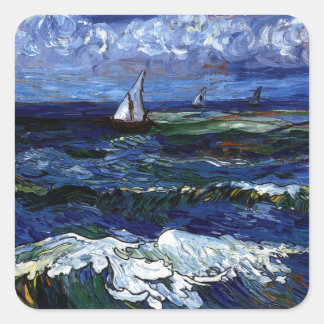 Drei Segelboote Quadratischer Aufkleber