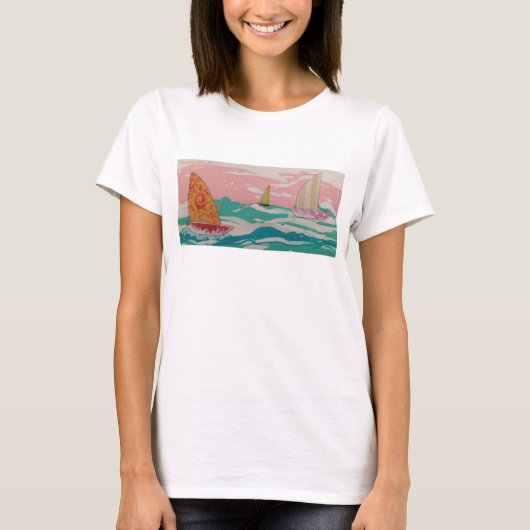 Drei Segelboote T-Shirt (Vorderseite)