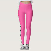 Drei seitliche Streifen rosa Leggings mit benutzer (Vorderseite)