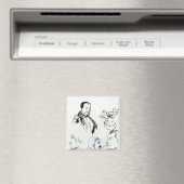 Drei Selbstportraits und Profile Magnet (In Situ (Geschirrspüler))