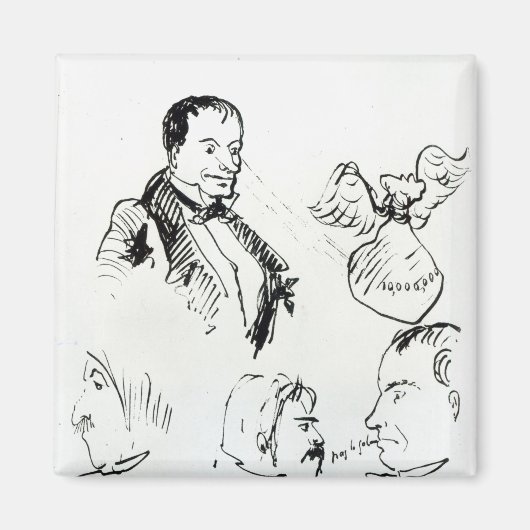 Drei Selbstportraits und Profile Magnet (Vorne)