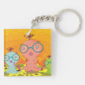 Drei seltsame Kreaturen Schlüsselanhänger (Rückseite)