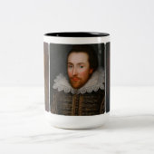 Drei Shakespeare-Porträt-Tasse Zweifarbige Tasse (Mittel)