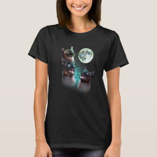 Drei siamesische Katzen heulen am MondsonnenHallow T-Shirt