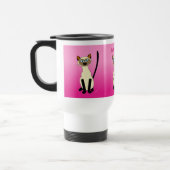 Drei siamesische Katzen-Rosa-personalisierte Reisebecher (Links)