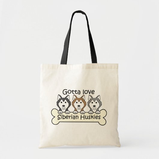 Drei sibirischer Huskies Tragetasche (Vorne)
