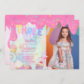 Drei sind so süßes Foto Einladung (Vorne/Hinten)