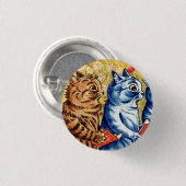Drei singende Katzen von Louis Wain Button (Vorne & Hinten)