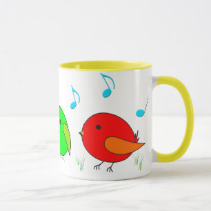 drei singende Piepmätze Tasse