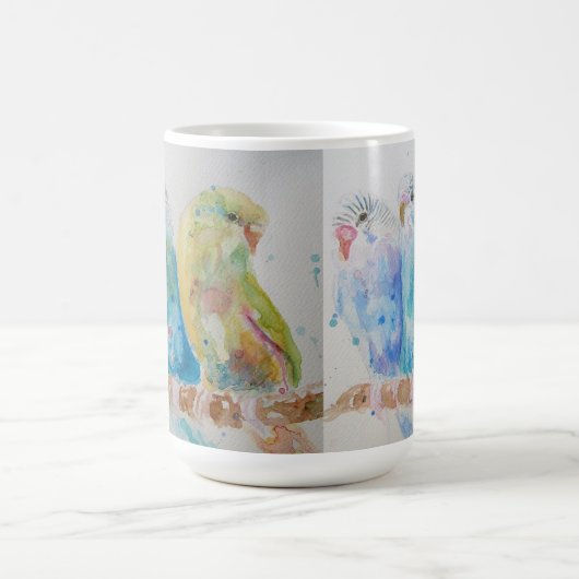 Drei Sitze auf der zweitgrößten blauen Tasse (Mittel)