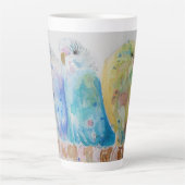 Drei Sitzen Zweigstelle Wasserfarben Milchtasse (Vorderseite)