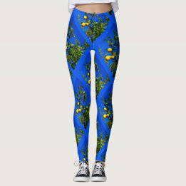 Drei sizilianische Zitronen-Leggings Leggings