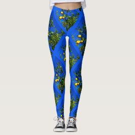 Drei sizilianische Zitronen-Leggings Leggings