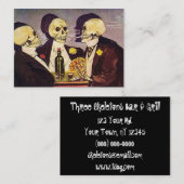 Drei Skelette Visitenkarte (Vorne/Hinten)