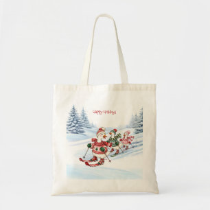 Drei Skifahrende Enten-Feiertags-Tasche Tragetasche