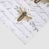 Drei Skript-Bienen Decoupage Gewebe-Collage Seidenpapier (Detail)