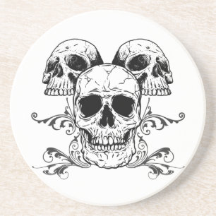 Drei-Skull-Achterbahn Untersetzer