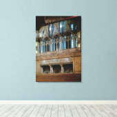 Drei skulpturierte Kamine in der Salle Leinwanddruck (Insitu (Holzboden))