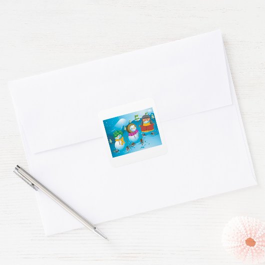 Drei Snowman Stickers