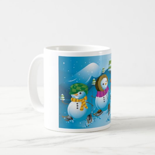 Drei Snowman-Tasse Kaffeetasse (Vorderseite Links)