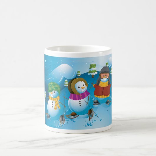 Drei Snowman-Tasse Kaffeetasse (Mittel)