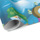 Drei Snowman Wrapping Paper Geschenkpapier (Rolleneckpunkt)