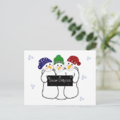 Drei Snowmen Snow Drifters Postkarte (Stehend Vorderseite)