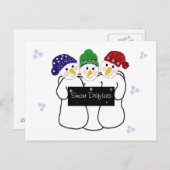 Drei Snowmen Snow Drifters Postkarte (Vorne/Hinten)