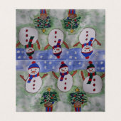 Drei Snowmen Weihnachtskarten (Außenseite Aufgefaltet)