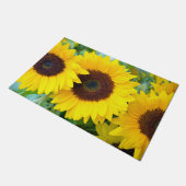 Drei Sonnenblumen Fußmatte (Schrägansicht)