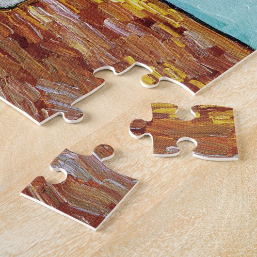 Drei Sonnenblumen in einer Vase von Van Gogh Puzzl Puzzle (Seite)