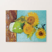 Drei Sonnenblumen in einer Vase von Van Gogh Puzzl Puzzle (Horizontal)