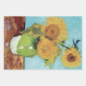 Drei Sonnenblumen in einer Vase von Vincent van Go Geschenkpapier Set (Vorderseite 2)
