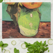 Drei Sonnenblumen in einer Vase von Vincent van Go Geschirrtuch (Gefaltet)