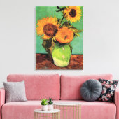 Drei Sonnenblumen in einer Vase von Vincent van Go Leinwanddruck (Insitu (Wohnzimmer))