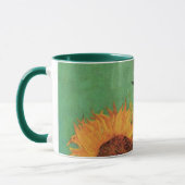 Drei Sonnenblumen in einer Vase von Vincent van Go Tasse (Links)