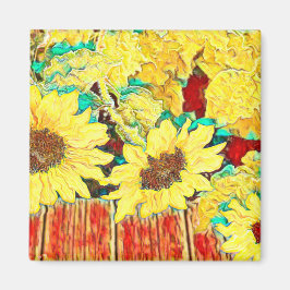 Drei Sonnenblumen Magnet