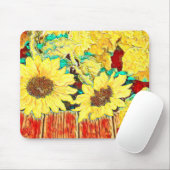Drei Sonnenblumen Mousepad (Mit Mouse)