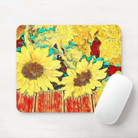 Drei Sonnenblumen Mousepad (Mit Mouse)