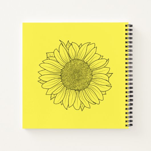 Drei Sonnenblumen Notizblock (Rückseite)