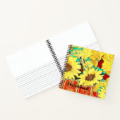 Drei Sonnenblumen Notizblock (Innenseite)