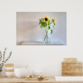 Drei Sonnenblumen Poster (Küche)