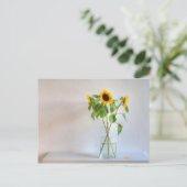 Drei Sonnenblumen Postkarte (Stehend Vorderseite)