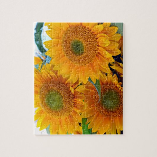 Drei Sonnenblumen Puzzle (Vertikal)