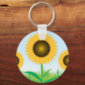 Drei Sonnenblumen Schlüsselanhänger (Vorderseite)