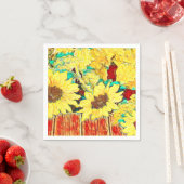 Drei Sonnenblumen Serviette (Beispiel)