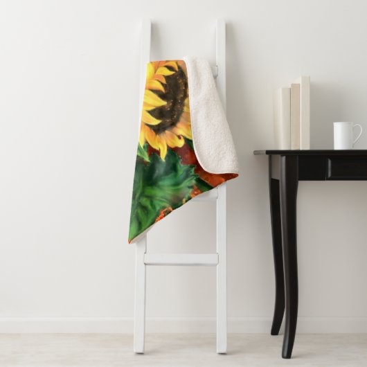 Drei Sonnenblumen Sherpa Blanket Sherpadecke (Beispiel)