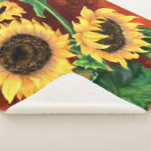 Drei Sonnenblumen Sherpa Blanket Sherpadecke (3/4)