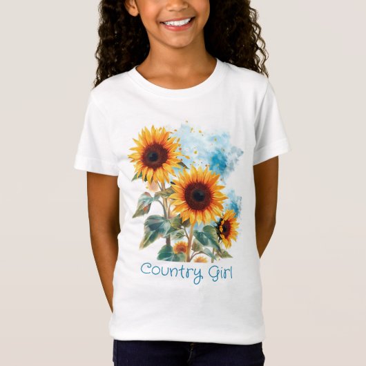 Drei Sonnenblumen T-Shirt (Vorderseite)