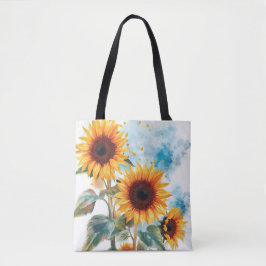 Drei Sonnenblumen Tasche